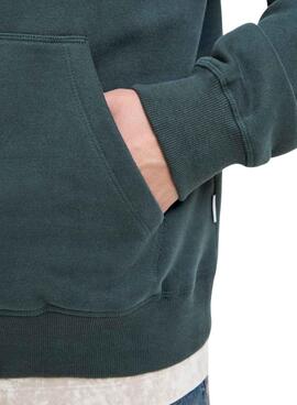 Sweatshirt Jack and Jones Bleecker grün mit Kapuze für Herren