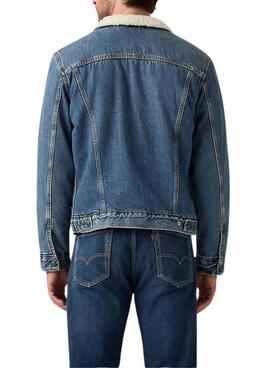 Lederjacke Levis Type 3 Sherpa Trucker für Herren