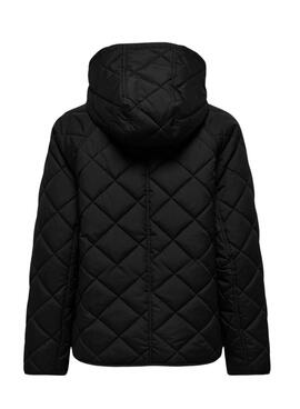 Jacke Only gesteppt Sigga mit Kapuze in Schwarz für Damen