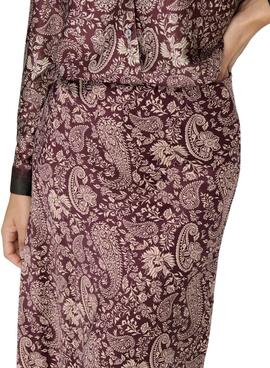 Rock Only Jane mit Paisley-Muster in Bordeauxrot für Damen