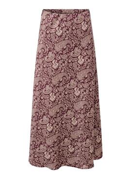 Rock Only Jane mit Paisley-Muster in Bordeauxrot für Damen