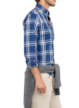 Hemd El Ganso kariertes Brit-Blau für Herren