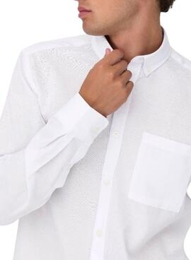 Hemd Only and Sons Alvares Oxford weiß Slim Fit für Herren
