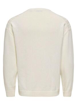Pullover Only and Sons Lamard beige für Herren