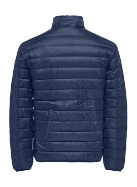 Herren-Steppjacke Only and Sons Noa in Marineblau.