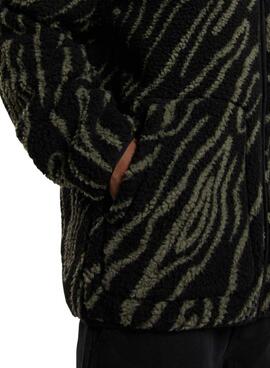 Fleece-Jacke Dickies Mount Hope mit schwarzem Muster für Herren.