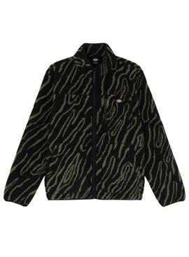 Fleece-Jacke Dickies Mount Hope mit schwarzem Muster für Herren.