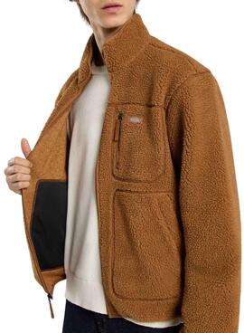 Fleecejacke Dickies Mount Hope in Kamel für Herren