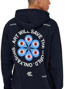 Sudadera Only and Sons Ceres Claude schwarz für Herren