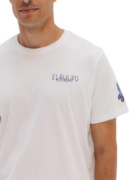 T-Shirt El Pulpo Triple Logo weiß für Herren