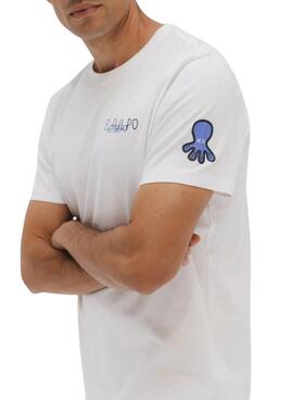 T-Shirt El Pulpo Triple Logo weiß für Herren