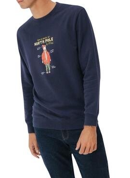 Sweatshirt El Pulpo North Pole Outfit in Blau für Herren