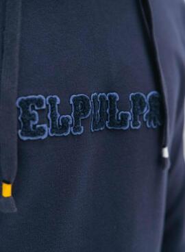 Kapuzenpullover El Pulpo Effekt in Marinefarbe für Herren