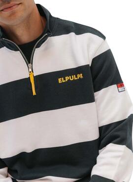 Sweatshirt El Pulpo Perkins Logo Streifen Grün für Herren