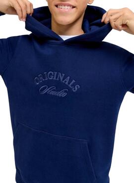 Sudadera Jack and Jones Bleecker blau für Jungen.