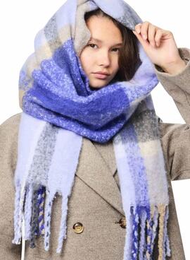 Scarf Pieces Bea long mauve checks for women