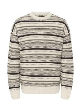 Jersey Only and Sons Roy Relaxed beige für Herren