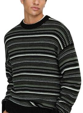 Pullover Only and Sons Roy Relaxed Schwarz für Herren