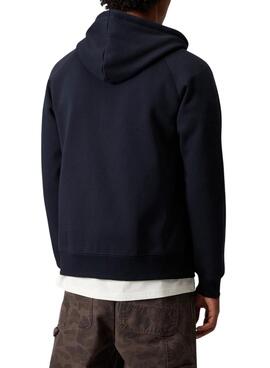 Pullover mit Reißverschluss Carhartt Chase Kapuze Marine für Herren
