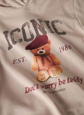 Kapuzenpullover Name It Frycca in beige für Mädchen.