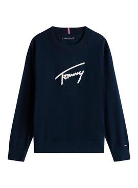 Tommy Hilfiger Varsity Jersey in Marineblau für Jungen.