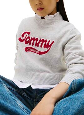 Pullover Tommy Hilfiger Class of 1985 grau für Mädchen