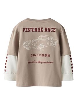 T-Shirt Name It Richael beige für Jungen.