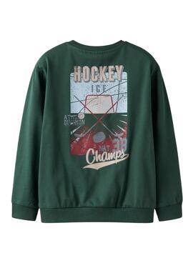 Sweatshirt Name It Saul grün für Jungen.
