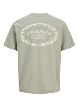 T-shirt Jack and Jones Greene Branding Grün für Kinder.