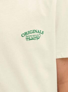T-shirt Jack and Jones Greene Branding beige für Kinder