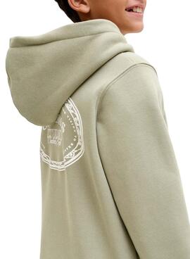 Sweatshirt Jack and Jones Greene Branding in Grün für Kinder.