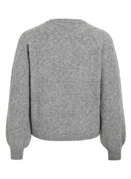 Vila Vivilas graues Jersey für Damen.