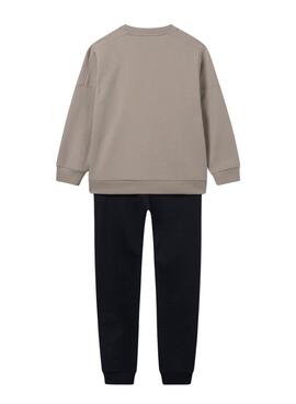 Jogginganzug Mayoral Game beige und schwarz für Jungen