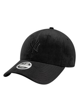 Kappe New Era Velour 9FORTY New York Yankees schwarz für Damen