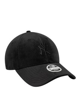 Kappe New Era Velour 9FORTY New York Yankees schwarz für Damen