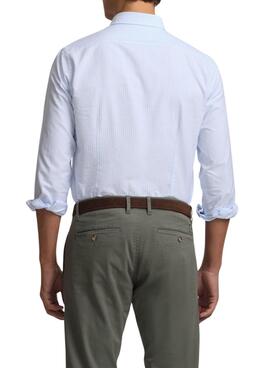 Hemd Silbon Sport Oxford Streifen blau für Herren