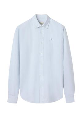 Hemd Silbon Sport Oxford gestreiftes Grün für Herren