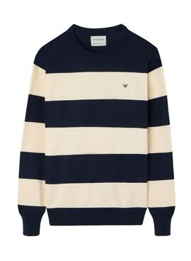 Trikot Silbon beige gestreift für Herren.