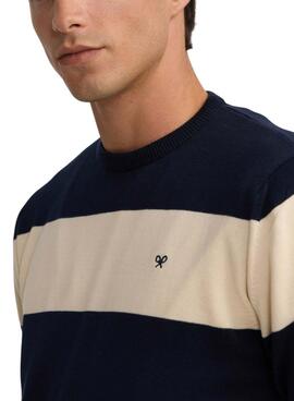 Trikot Silbon beige gestreift für Herren.