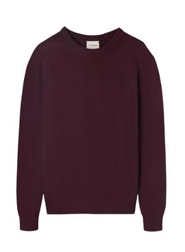 Klassisches Granatrot Pullover von Silbon für Herren.