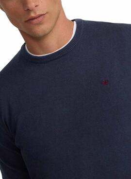Sweatshirt Silbon Mini-Logo in Blau für Herren