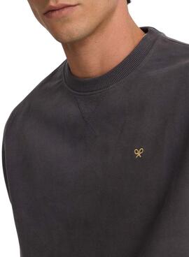 Sudadera Silbon minilogo grau für Herren