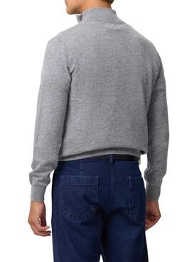 Graues Halbzipper-Sweatshirt von Silbon für Herren.