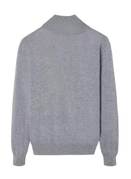 Graues Halbzipper-Sweatshirt von Silbon für Herren.