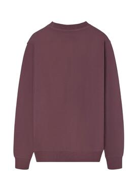 Sudadera Silbon Minilogo Bordeaux für Herren