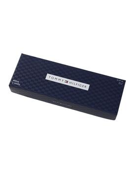 Paar 3 Paare Tommy Hilfiger Giftbox schwarze Socken für Männer.