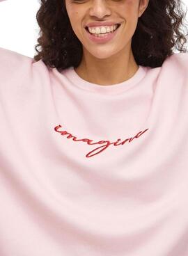 Sweatshirt Vila Visiffi rosa für Damen