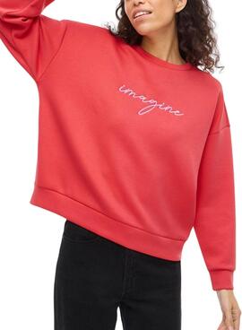 Rotes Vila Visiffi Sweatshirt für Damen