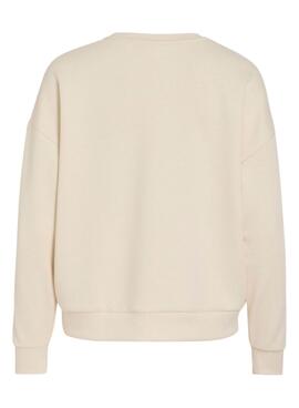 Pullover Vila Visiffi beige für Damen