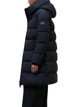 Ecoalf Mantel Manlie gesteppt in Marineblau für Damen